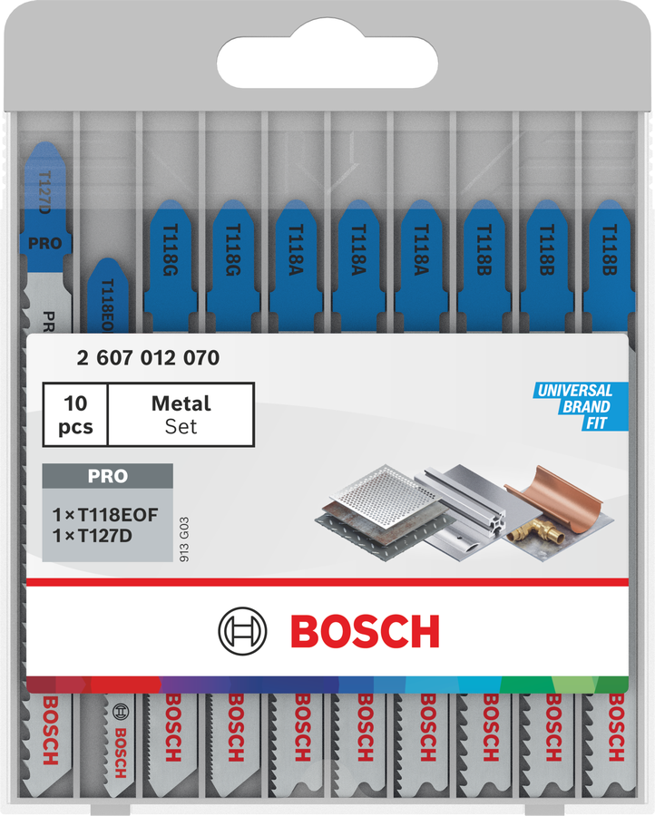 Bosch Stichsägeblatt Set Metal Advanced, 10-tlg.