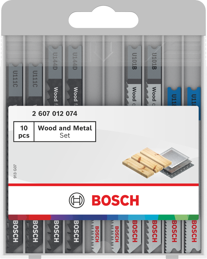 Bosch Stichsägeblatt Set Wood and Metal Basic, 10-tlg.