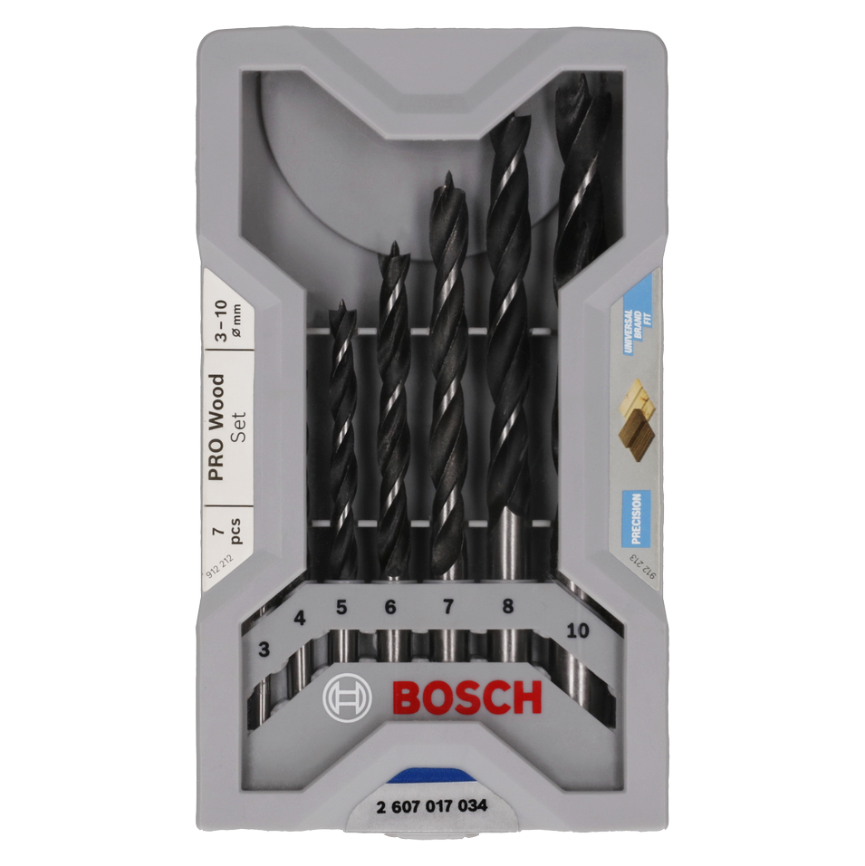 Bosch PRO Wood Holzspiralbohrer Set. 7-tlg.