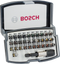 Bosch 32-teiliges Schrauberbit-Set, PH, PZ, H, T und Quick Change-Universalhalter