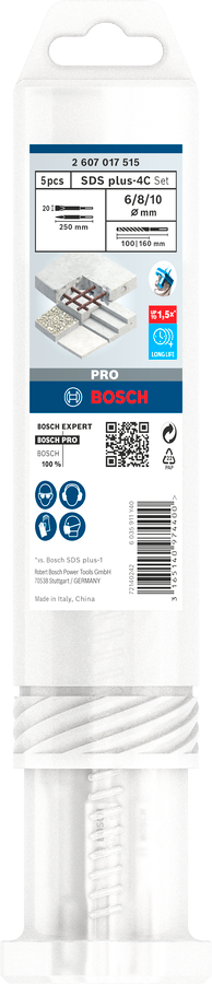 Bosch PRO SDS plus-4C Meißel- und Bohrersatz, 5-tlg.