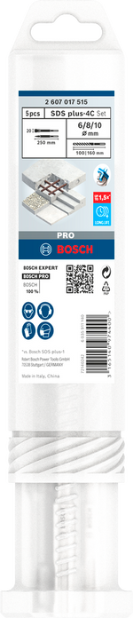 Bosch PRO SDS plus-4C Meißel- und Bohrersatz, 5-tlg.
