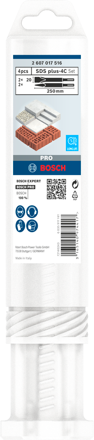Bosch PRO SDS plus-4C Meißel-Set, 4-tlg.