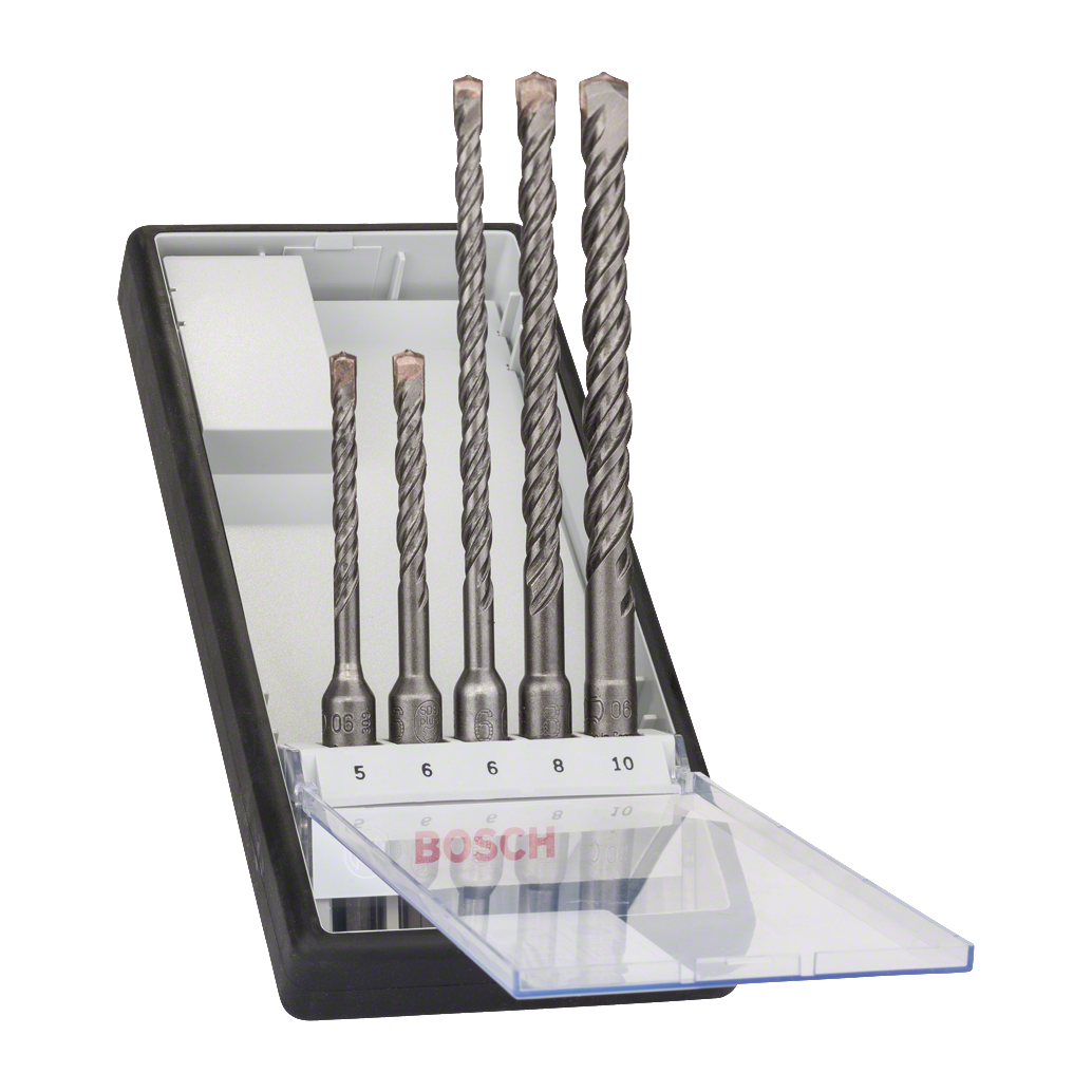 Bosch 5-teiliges SDS plus-5 Hammerbohrer-Set, Robust Line