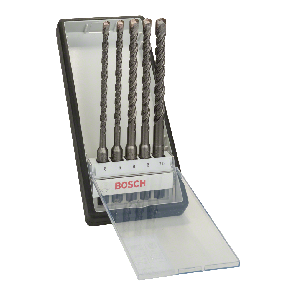 Bosch 5-teiliges SDS plus-5 Hammerbohrer-Set, Robust Line