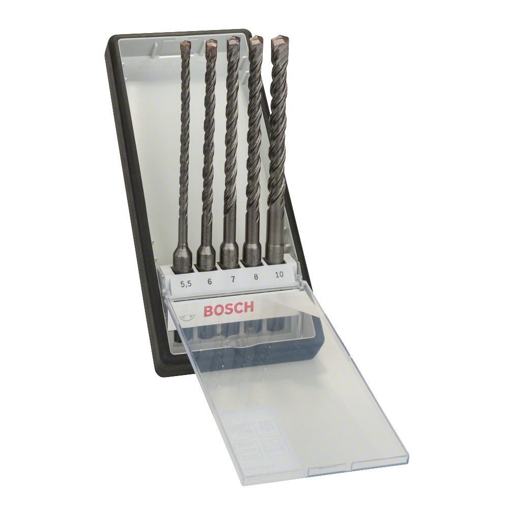 Bosch 5-teiliges SDS plus-5 Hammerbohrer-Set, Robust Line