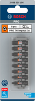 Bosch Pro TH Impact Bit Set, T10H, T15H, T20H, T25H (x2), T27H, T30H, T40H, 25 mm, 8-tlg.