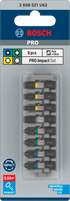 Bosch Pro Impact Bit Set, PH2 (x5), PZ2 (x5), T20 (x5), T25 (x5), T30 (x5), 25 mm, Display, 10 x 25-tlg.
