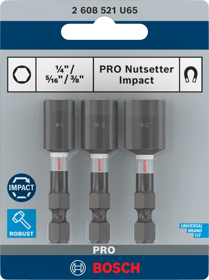 Bosch PRO Nutsetter Impact, 1/4" x 65 mm, 2 9/16" x 65 mm - MELTEC GmbH