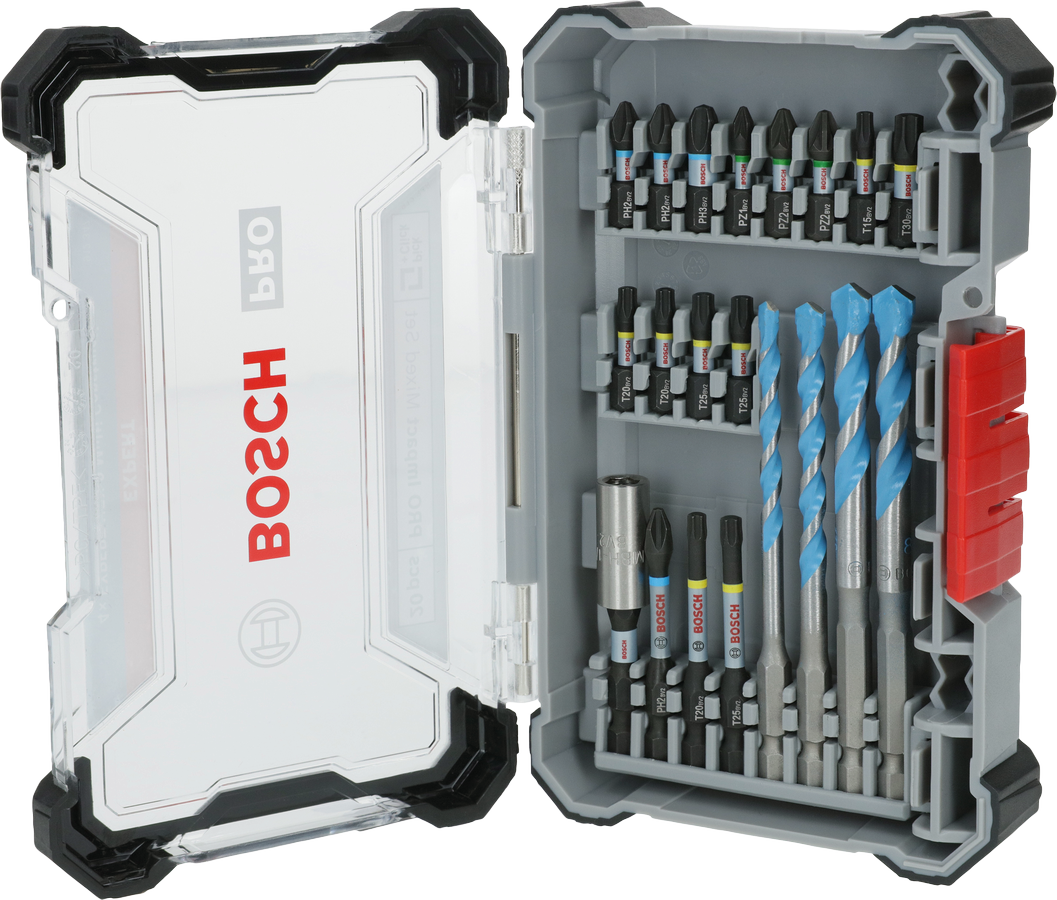 Bosch PRO Impact Schrauberbits und Multi Construction Bohrer Set, 20-tlg.