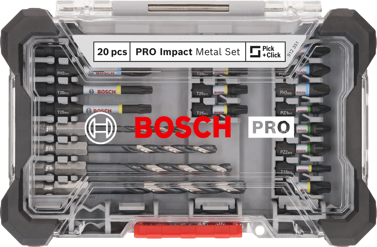 Bosch PRO Impact Schrauberbits und Metallbohrer Set, 20-tlg.
