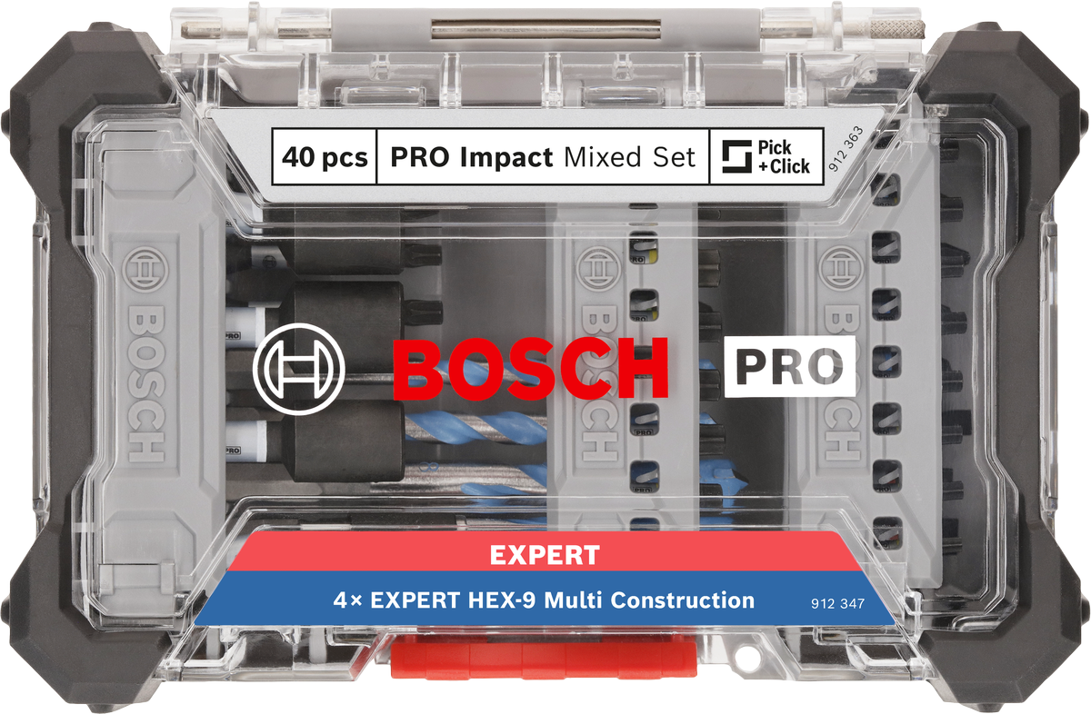 Bosch PRO Impact Schrauberbits und Multi Construction Bohrer Set, 40-tlg.