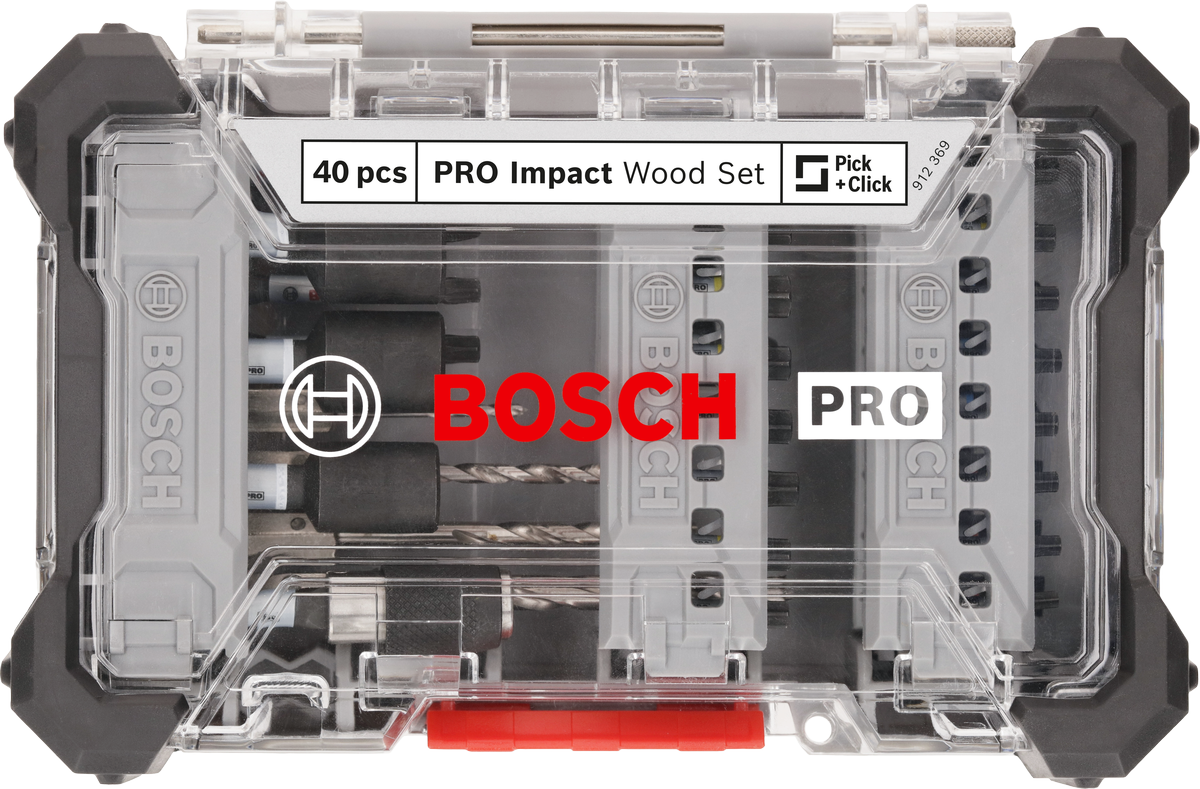 Bosch PRO Impact Schrauberbits und Holzbohrer Set, 40-tlg.