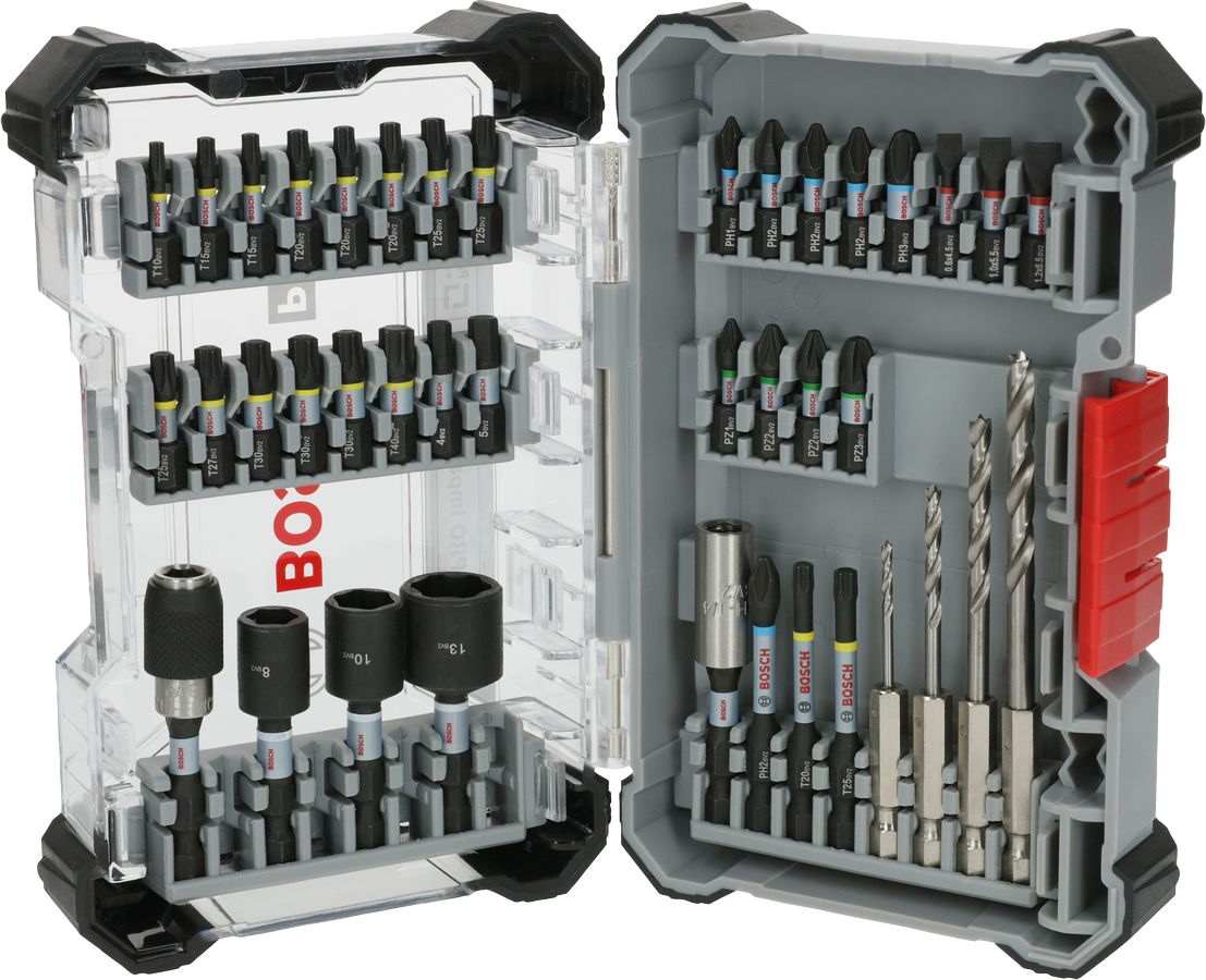 Bosch PRO Impact Schrauberbits und Holzbohrer Set, 40-tlg.