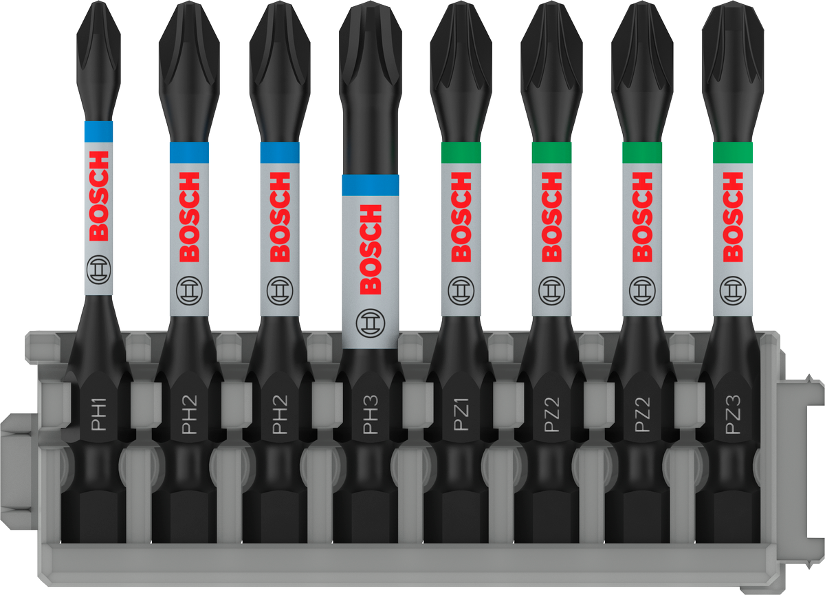 Bosch Pro Impact Bit Set, PH2 (x5), PZ2 (x5), T20 (x5), T25 (x5), T30 (x5), 25 mm, Display, 10 x 25-tlg.
