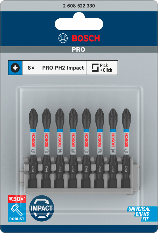 Bosch Pro Phillips Impact Bit, PH2, 90 mm
