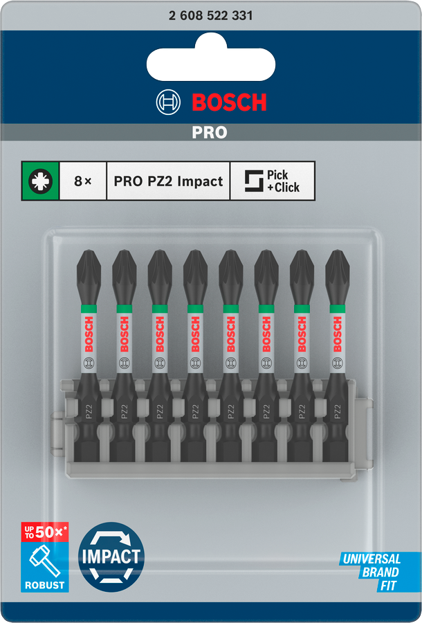 Bosch Pro Pozidriv Impact Bit, PZ2, 90 mm