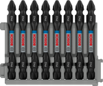Bosch Pro Impact Schrauberbit mit Doppelklingen und Pick and Click-Einsätzen, PH2, 65 mm