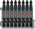 Bosch Pro Impact Schrauberbit mit Doppelklingen und Pick and Click-Einsätzen, PH2, 65 mm