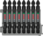 Bosch Pro Impact Schrauberbit mit Doppelklingen und Pick and Click-Einsätzen, PH2, 65 mm