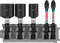 Bosch PRO Impact Set mit Steckschlüsseln und Pick and Click-Index, PH2x50, PZ2x50, NS8x50, NS10x50, NS13x50 mm, 5-tlg.