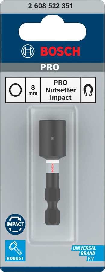 Bosch PRO Nutsetter Impact, 1/4" x 65 mm, 2 9/16" x 65 mm - MELTEC GmbH