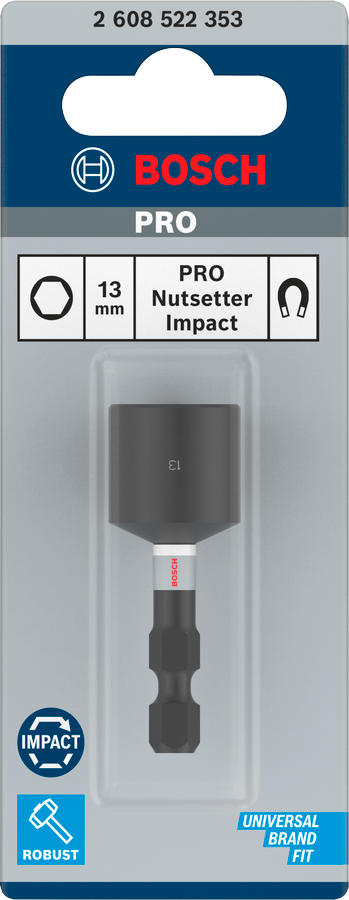 Bosch PRO Nutsetter Impact, 1/4" x 65 mm, 2 9/16" x 65 mm - MELTEC GmbH