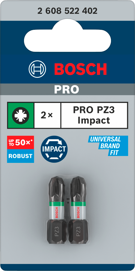Bosch Pro Pozidriv Impact Bit, PZ2, 90 mm