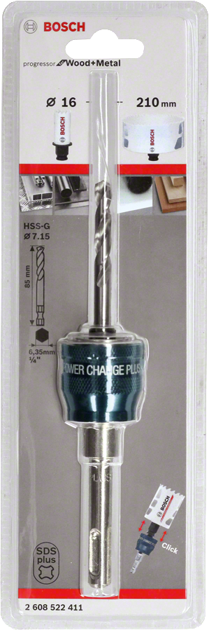 Bosch PC Plus-Adapter SDS plus, Bohrer HSS-G Ø 7,15 x 85 mm