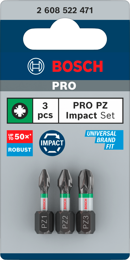 Bosch Pro Pozidriv Impact Bit, PZ2, 90 mm