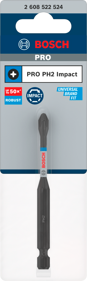 Bosch Pro Phillips Impact Bit, PH2, 90 mm