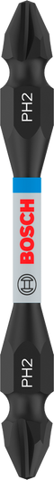 Bosch Pro Impact Schrauberbit mit Doppelklingen und Pick and Click-Einsätzen, PH2, 65 mm