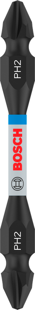 Bosch Pro Impact Schrauberbit mit Doppelklingen und Pick and Click-Einsätzen, PH2, 65 mm