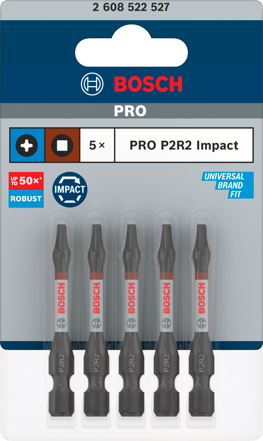 Bosch Pro P2R2 Impact Bit, 55 mm, 5-tlg.