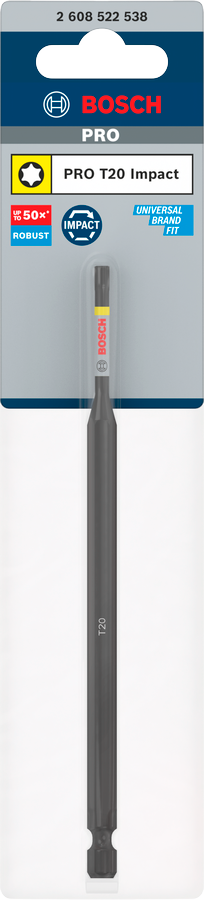 Bosch Pro Torx Impact Bit, T20, 90 mm