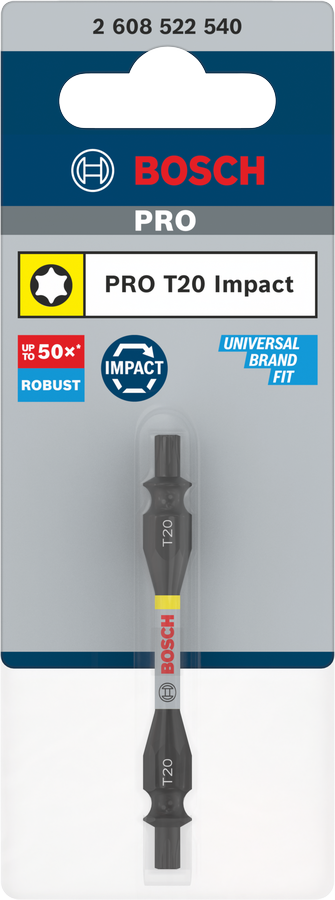 Bosch Pro Impact Schrauberbit mit Doppelklingen und Pick and Click-Einsätzen, PH2, 65 mm