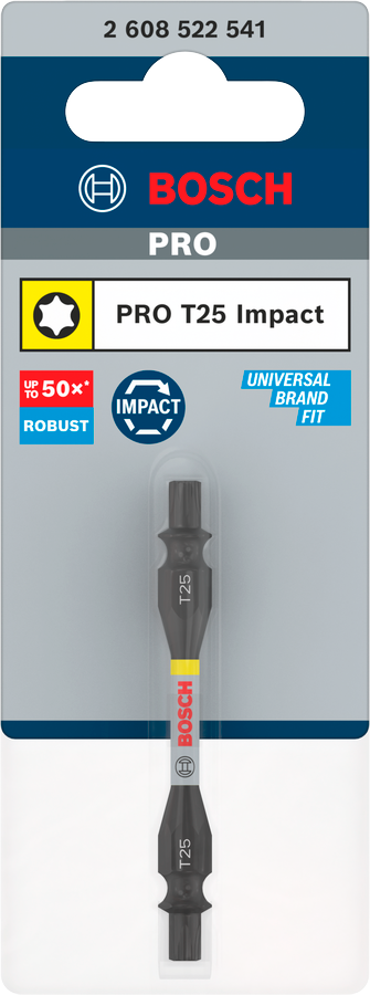 Bosch Pro Impact Schrauberbit mit Doppelklingen und Pick and Click-Einsätzen, PH2, 65 mm