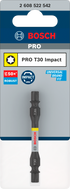 Bosch Pro Impact Schrauberbit mit Doppelklingen und Pick and Click-Einsätzen, PH2, 65 mm