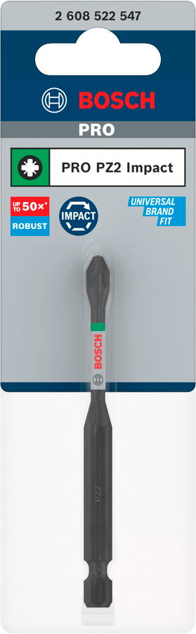 Bosch Pro Pozidriv Impact Bit, PZ2, 90 mm