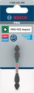Bosch Pro Impact Schrauberbit mit Doppelklingen und Pick and Click-Einsätzen, PH2, 65 mm