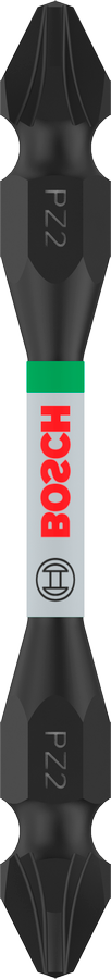 Bosch Pro Impact Schrauberbit mit Doppelklingen und Pick and Click-Einsätzen, PH2, 65 mm
