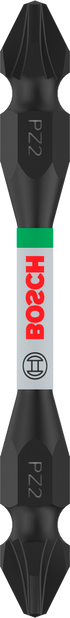 Bosch Pro Impact Schrauberbit mit Doppelklingen und Pick and Click-Einsätzen, PH2, 65 mm