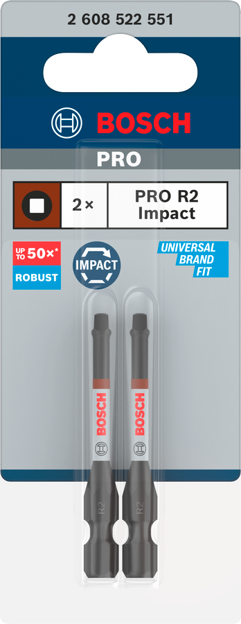 Bosch Pro Robertson Impact Bit, R2, 150 mm