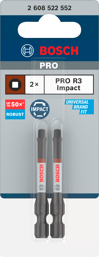 Bosch Pro Robertson Impact Bit, R2, 150 mm