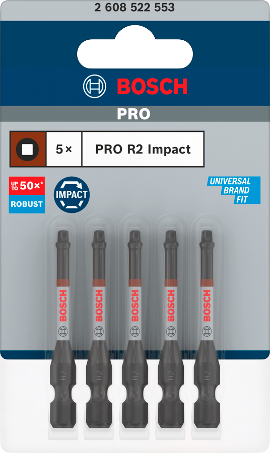 Bosch Pro Robertson Impact Bit, R2, 150 mm