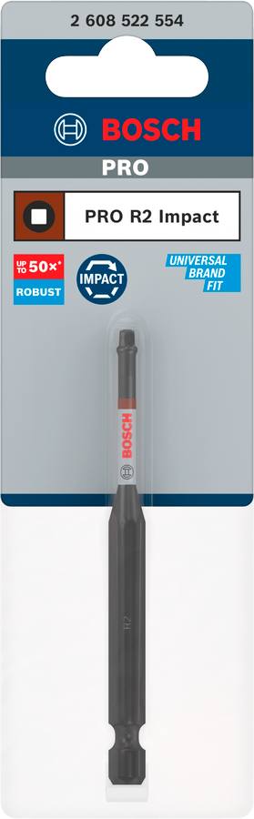 Bosch Pro Robertson Impact Bit, R2, 150 mm