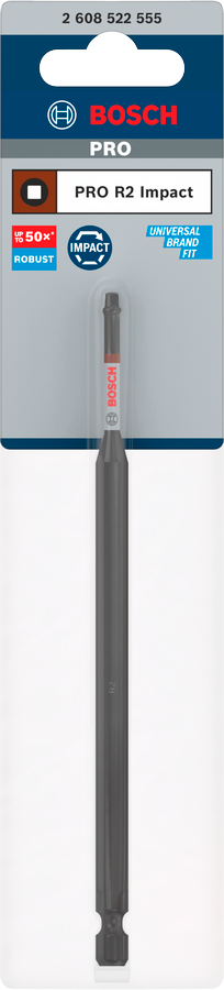Bosch Pro Robertson Impact Bit, R2, 150 mm