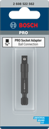 Bosch PRO Socket Adapter mit Kugelverbindung, 1/2", 50 mm - MELTEC GmbH