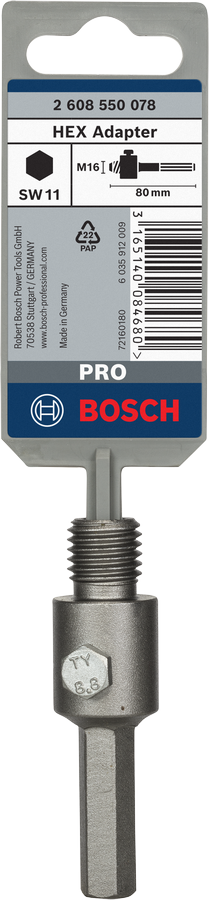 Bosch PRO Hex Adapter, 220 mm, M16