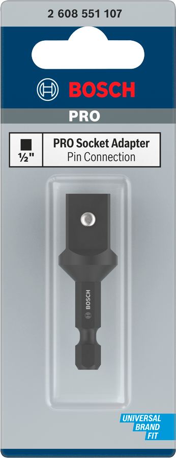 Bosch PRO Socket Adapter mit Stiftverbindung, 1/2", 50 mm - MELTEC GmbH